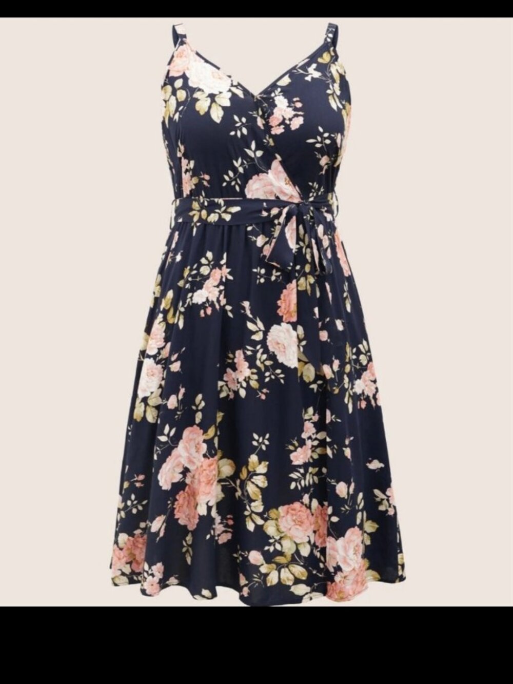 Plus Size Dress Dark Navy/Floral NWT